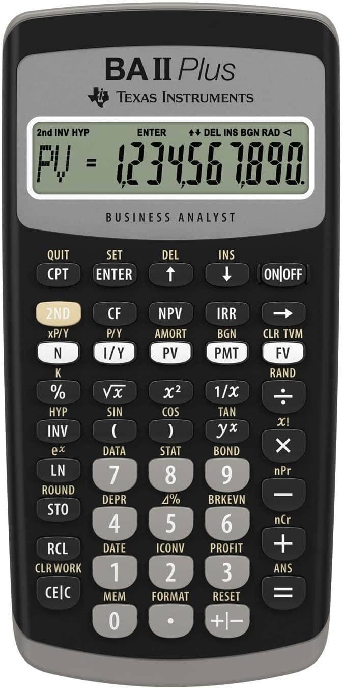Texas Instruments BA II Plus Financial Calculator